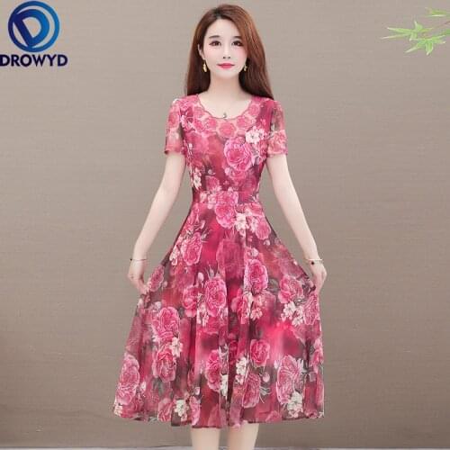 2021 Beach Blue Print Midi Dress Women Summer Fashion Short Sleeve V-neck Bodycon Chiffon Dress Elegant Boho Sexy Party Vestidos