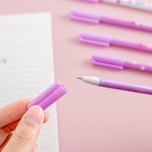 1pc Purple Creative Sister Buzzwords Pen Black Student Stationery Pen Wholesale