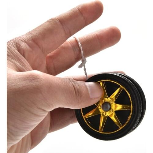 1 Pc Unique Wheel Shape Design Yoyo Ball Electroplating YoYo Ball Bearing String Babies Toy Gift Yo-Yo Kids Magic Juggling Toys