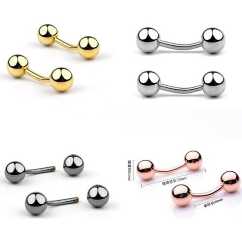 10pairs/lot Double Ends Round Ball Cufflinks Screw Openable Sweater Shirt Cuff Links Men Women Jewelry Accessory Wholesale