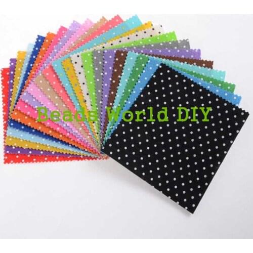 2016 African Wax Prints Fabric 20 colors 15cm Square Felt Fabric Polka Diy Scrapbooking Craft Sewing Dolls Cloth Handmade Kids