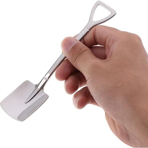 304 Creative Retro Shovel Coffee Spoon Dessert Spoon Watermelon Spoon Ice Cream Spoon Tip Shovel Flat Gou Stainless Steel