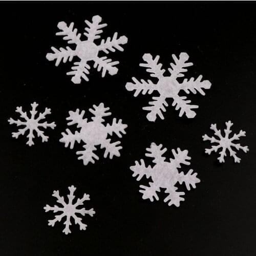 100pcs 30MM White Mini Cute Non-woven Felt Snowflake Patch Mini Felt Snowflake Applique For Kids Accessories