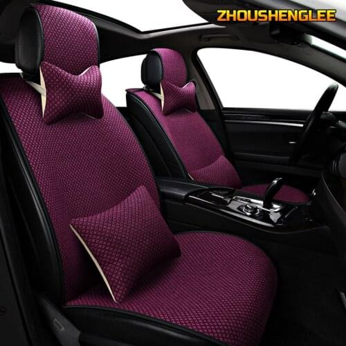 ZHOUSHENGLEE FLAX car sear cover for nissan note nissan qashqai accessories qashqai j10 almera n16 x-trail t31 navara d40 murano