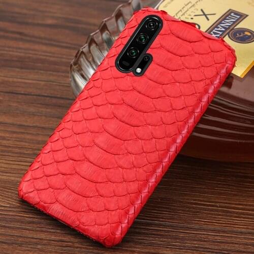 100% Genuine Python Leather Case For Honor 20 Pro 10i 20i 30S 30 Pro 10 9 Lite Snakeskin Cover For 10X 9X 8X V30 Pro V20 V10 V9
