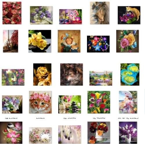 Flower and clock cross stitch kit people 18ct 14ct UNprinting 11ct count print canvas stitches embroidery needlework