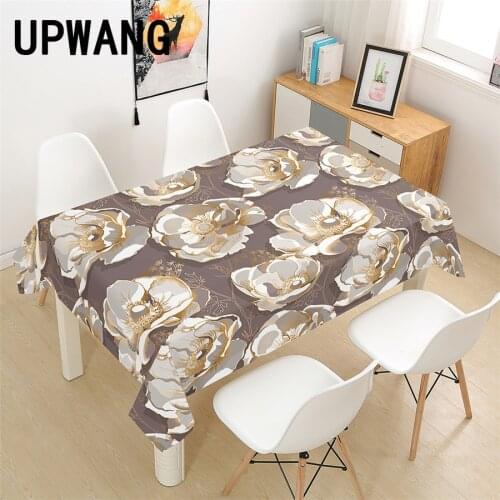 Flowers Plant Tablecloth 3D Printed Table Cover Rectangular Tablecloth Wedding Birthday Party Kitchen Home Decor