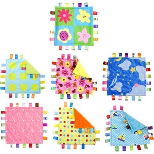 Baby Toddler Infant Plush Blanket Handkerchief Towel Cute Cartoon Handkerchief Comforter Toy Gift UK Square Bath And Shower
