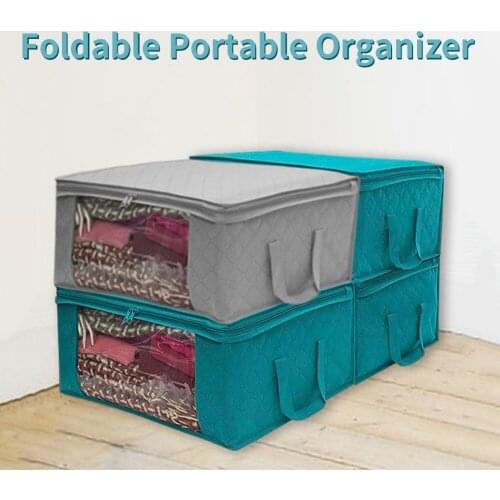 Household Non-woven Underwear Storage Bag Storage Container Bag Foldable Clothing Storage Bag Organizer Bag Suitcase 3pcs