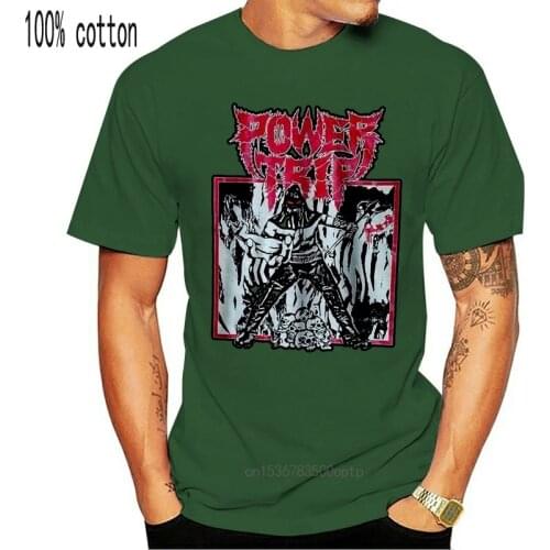 Power Trip T-Shirt SUPER 2019 Tour Dates Black Slayer Exodus Thrash Metal New New Fashion Mens Short Sleeve T Shirt Cotton