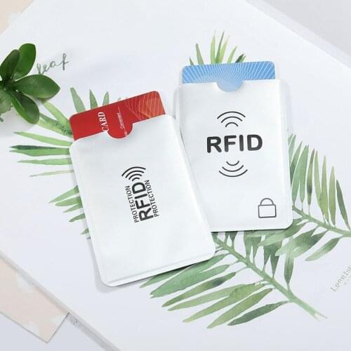 Hot Sale 10pcs RFID Sleeve Protector Credit ID Card Aluminum Foil Holder Anti-Scan Card Sleeve