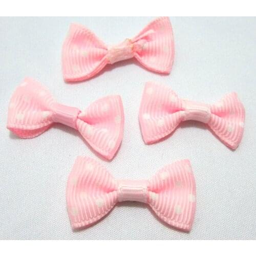 HOT 20pcs 15mm*25mm Grosgrain Ribbon Bow Appliques Craft DIY Wedding A061