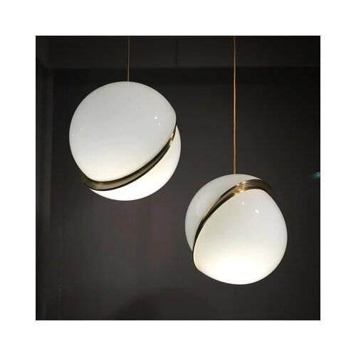 Art Decor Designer Pendant Light Acrylic Ball Hanging Light Fixtures Creative Modern Round Pendant Lamp For Home Bar Decor