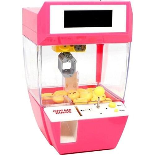 Doll Claw Machine Mini Slot Game Vending Music Machine Grabber Arcade Desktop Caught Fun Music Funny Toys Gadgets Kids