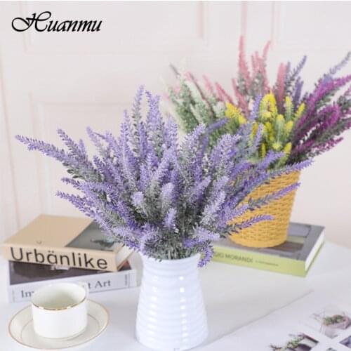 1 bouquet Provence Lavender Artificial Flowers High Quality Flower For Home Decor Grain Decorative Fake Plant silk flowers