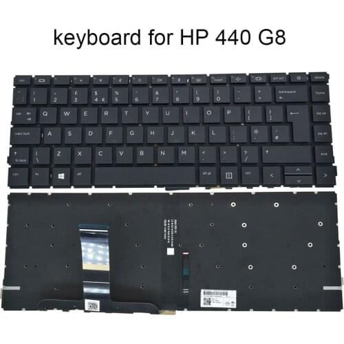 Laptop keyboard backlight for HP ProBook 440 G8 X8Q GB Euro qwerty computer replacement keyboards laptops sale backlit HPM20A2