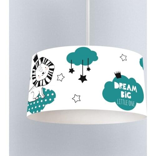 Lamp For Kids Bedrooms Light Chandelier for Living Room Childrens Room White Dream Big Lion Model 1363