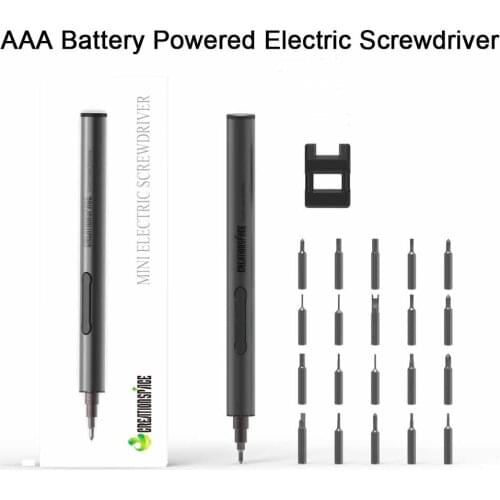 Mini Cordless Precision Electric Screwdriver Bit Kit USB Rechargeable Power Phone Repair DIY Tools Aluminium Body with LED Light