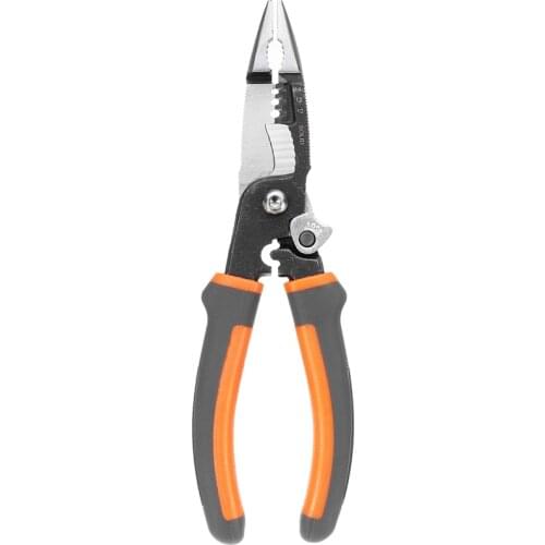 5 in 1 Pliers 8 Inches Multifunctional Electrician Needle Nose Pliers Wire Stripping Cutter Crimping Pliers