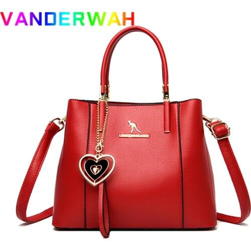 Fashion Pendant Large Capacity Bucket Bag Casual Pu Leather Shoulder Crossbody Bags for Women 2021 New Lady Purses and Handbags