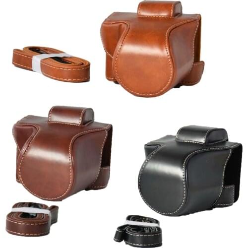 New PU Leather Camera Bag Bag For Canon EOS M5 M50 EOS M50 Case Camera Bag Cover With Strap