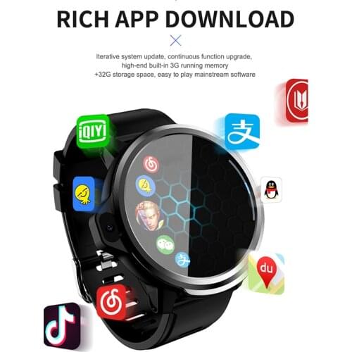 Newest 4G 1.6 Inch Screen Smart Watch Android 7.1 OS Phone 3GB 32GB Face ID 5MP Camera 400*400 Ips Screen big battery Smartwatch