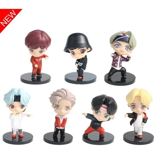 NEW 7PCS/Set Kpop Bangtan Boys Star Figure Doll Girl Toys Car Ornaments Model Children Adult Fans Favorite Birthday Gifts