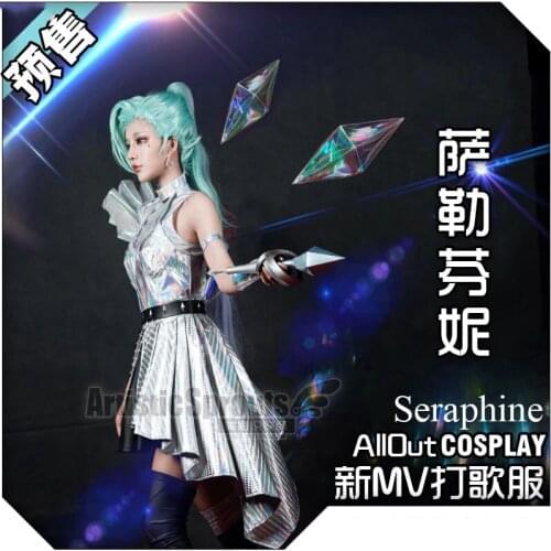 New Arrival Game LOL Seraphine Cosplay Costume KDA AllOut Fashion Uniform Dress Female Halloween Party Role Play Clothing S-XL