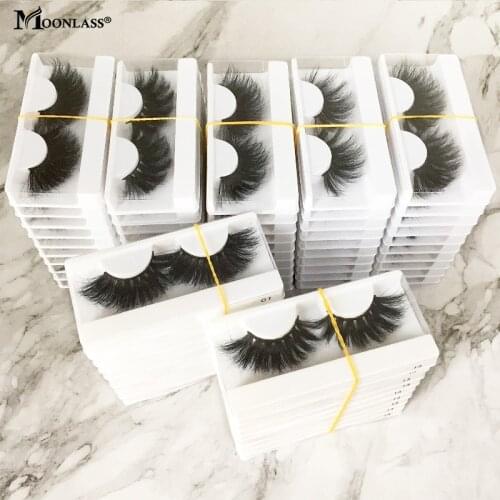 Wholesale 10/20/30/50/100 Pairs Moonlass 25mm Lashes Bulk Make up Soft Mink Eyelashes Dramatic 3D Mink Lashes Luxury False Lash