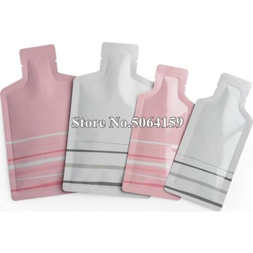 100pc NEW White Bottle Shape Vacuum Sealer Pouches Small Pink Storage Heat Seal Foil Bags Liquid/Powder/Juice Packaging Supplies