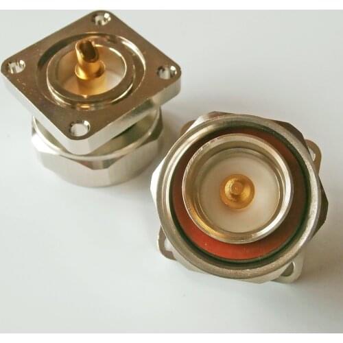 7/16 DIN Male Flange plug L29 Male 4 Hole Flange Panel Mount For Solder Cup Connector calbe RF Adapter BRASS