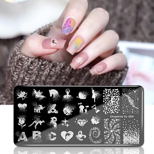 Nail Stamping Plates 6*12cm Chinese Character Elements Nature Worlds Image Nail Stencil Nail Art Stamp Template No Paper Box