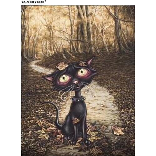 Full Square 5D Diamond Embroidery Cartoon Cat DIY Diamond Painting Cross Stitch Diamond Mosaic Home Decoration Paintings FZ885