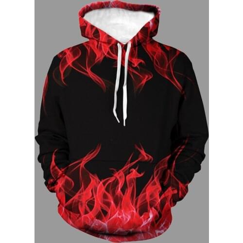 Flame Printed Mens Hoodie 2021 Spring Autumn Popular Sweatshirt Fashion Hooded Jacket Streetwear Loose Outerwear Plus Size 6XL