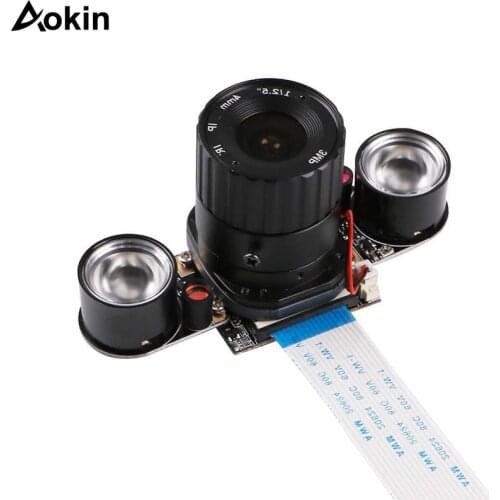 Raspberry Pi3 Camera 5MP OV5647 Webcam Built-in IR-Cut Switching Day- Night-Vision Shooing Mode for Raspberry Pi 3B/3B+/Pi 2B B