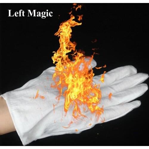 4 Pcs/Pair Magic Fire Gloves Magic Tricks Burning Gloves Fire Gloves Empty-Handed On Fire Gloves For Magicians Stage Magic