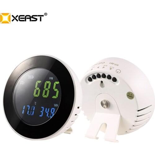 XEAST HT-501 Co2 Meter Temperature Hygrometer Digital co2 monitor detector Gas analyzer air quality sensor leak detector