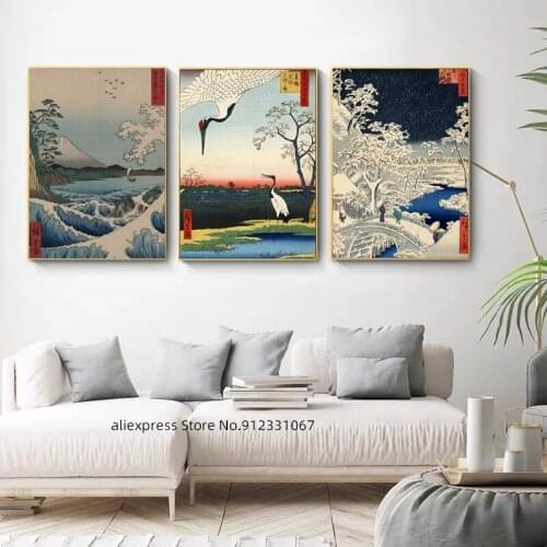 Japanese Prints Wall Art Wall Pictures For Living Room Poster Japanese Traditional Decoration Pictures Canvas Painting Posters