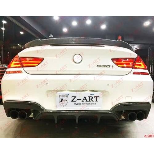 Z-ART 6 series carbon fiber rear spoiler for 640i 650i carbon fiber rear wing for F12 F13 carbon fiber rear boot spoiler