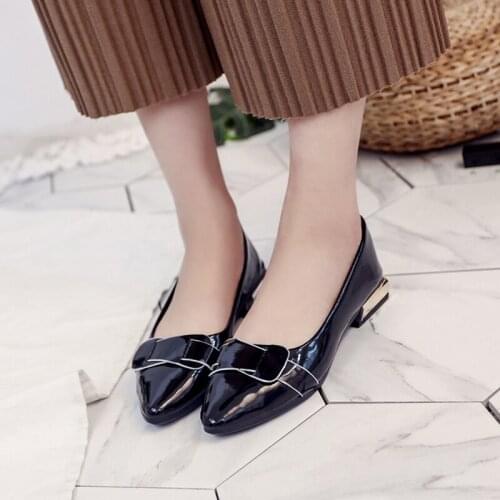 Ladies Shoes Pointed Toe Flats Slip On Casual Boat Shoes 2020 New Womens Flat Loafer Autumn Women Shoes Black Red zapato W33-47