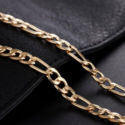 Zhijia hot sale gold chain necklace mens fashion Does not fade Mens Gift chain Necklace party gifts accessories