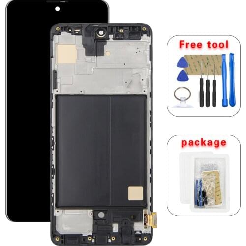 TFT For Samsung Galaxy A51 A515 A515F A515F/DS A515FD LCD Display Touch Screen Digitizer Glass Panel Assembly + Frame