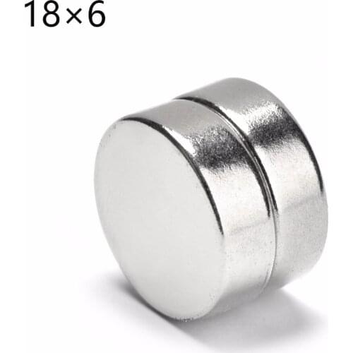 100pcs 18*6 Neodymium N35 D 18mm X 6mm Strong Magnets Tiny Disc NdFeB Rare Earth For Crafts Models Fridge Sticking Free Shipping