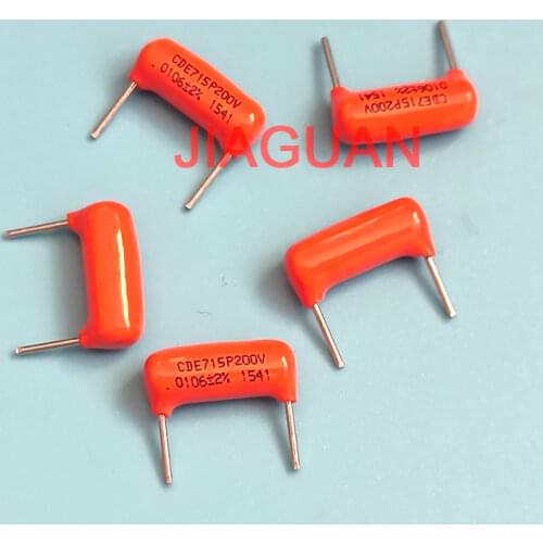 20PCS CDE SPRAGUE CDE715P 200V0.0106UF P12MM Orange fever film capacitor MKP SBE 715P 0.01UF CDE715P200V