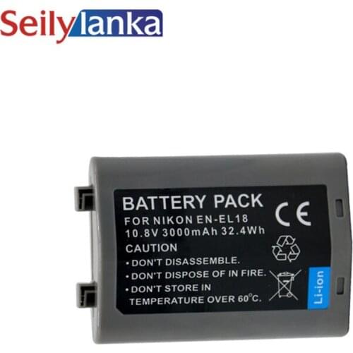 3000mAh for Nikon EN-EL18 ENEL18 Digital camera battery Camcorder Fully decoded battery