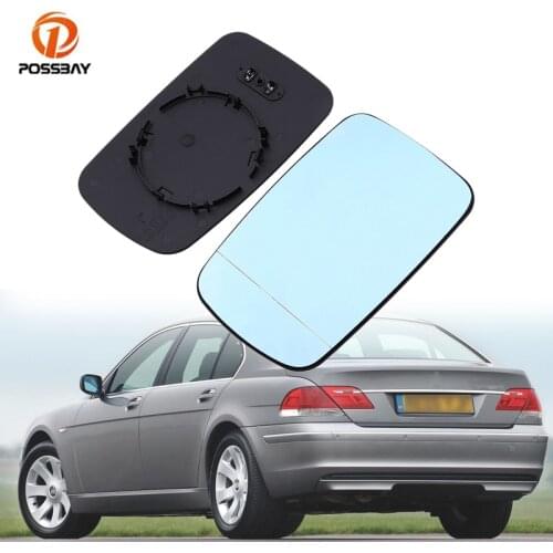 POSSBAY Car Rearview Mirror Glass with Heated Function Blue Door Side Mirror Exterior Parts for BMW 3-Series E46 Coupe 2000-2006