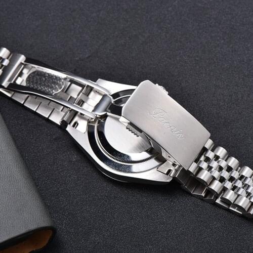 PARNIS 20mm width Lug Stainless Steel Watch Bracelet with logo fit 40mm Men Watch