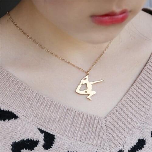 European and American hot style simple movement pendant dance fitness necklace to send mom girlfriend gift