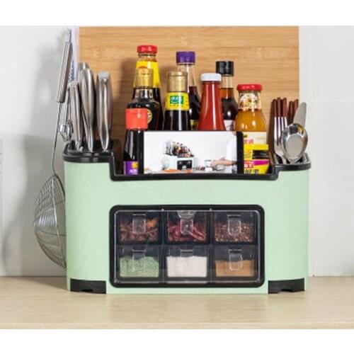 Kitchen Set Combination Knife Holder Seasoning Box High-end Multifunctional Kitchen Storage box Seasoning box Seasoning Set