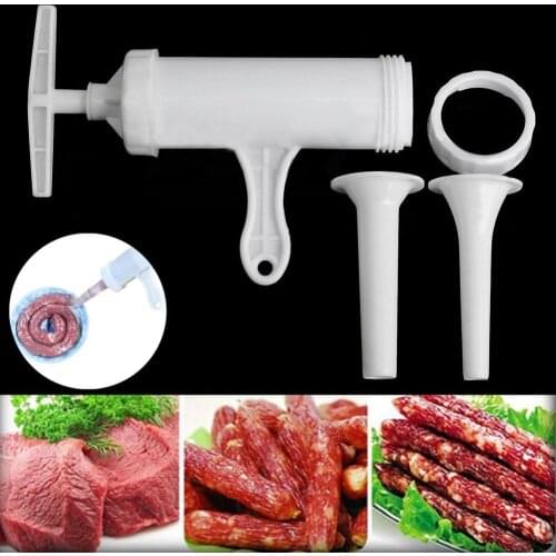 Kitchen Plastic Manual Meat Sausage Filler Stuffer Funnel Salami Maker Machine DIY Meat Tools